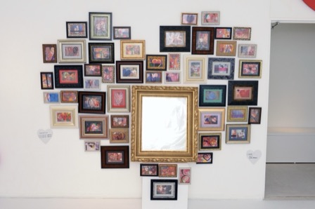 ハート作品の展示風景
